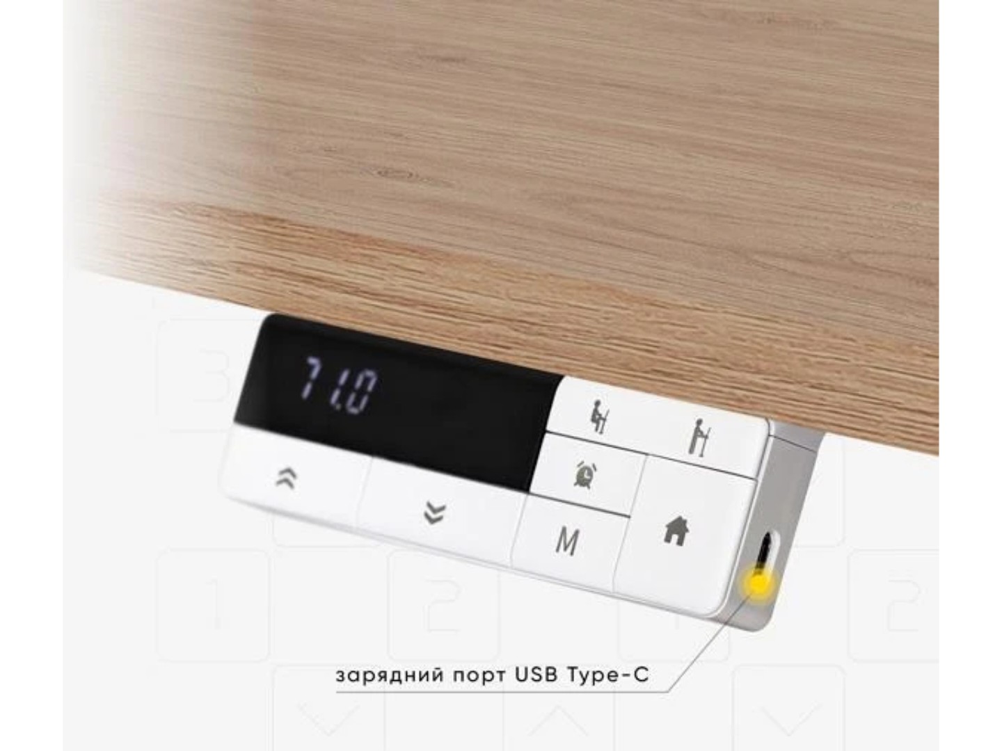 Стіл з електрорегулюванням висоти Mealux PowerDesk Duo Mahogany (EVO-242 Duo Mahogany / B) — фото 8